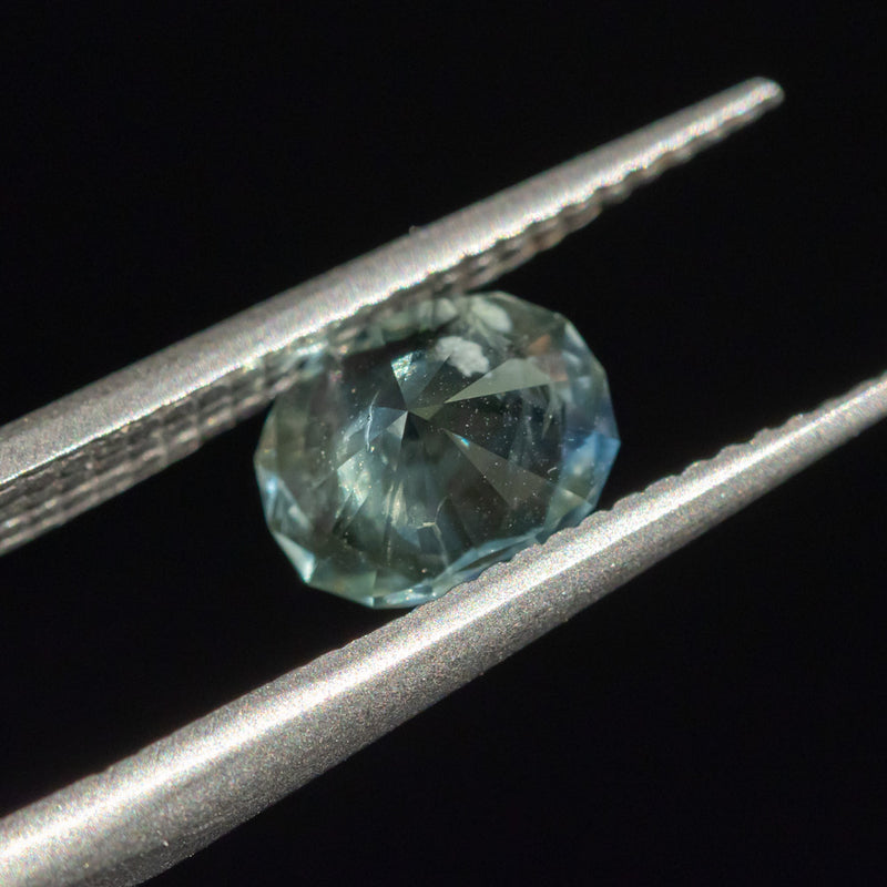 1.20CT PRECISION CUT OVAL MONTANA SAPPHIRE, LIGHT AQUA TEAL, 7.02X5.74X3.98MM