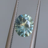 1.20CT PRECISION CUT OVAL MONTANA SAPPHIRE, LIGHT AQUA TEAL, 7.02X5.74X3.98MM