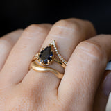 1.88ct Geo Portrait Pear Australian Sapphire Low Profile 8 Prong Solitaire in 14k Yellow Gold