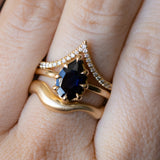 1.88ct Geo Portrait Pear Australian Sapphire Low Profile 8 Prong Solitaire in 14k Yellow Gold