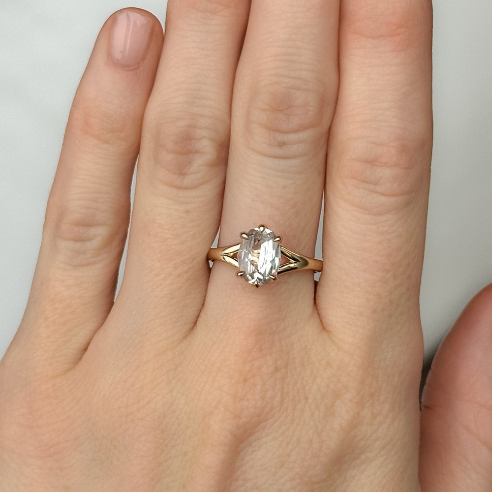 oval split shank engagement rings