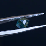 1.84CT HEXAGON MADAGASCAR SAPPHIRE, EMERALD GREEN AND TEAL, 7.2X6.2X4.9MM