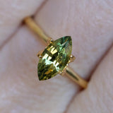 1.12CT MARQUISE AUSTRALIAN SAPPHIRE, PARTI GREEN YELLOW, 9.90X4.90MM, UNTREATED