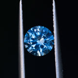 1.40CT ROUND PRECISION CUT MONTANA SAPPHIRE, MEDIUM OCEAN BLUE TEAL, 6.6X4.3MM