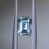 2.07CT EMERALD CUT MADAGASCAR SAPPHIRE, PASTEL BLUE WITH GREY, UNTREATED, 7.78X5.71X4.57MM