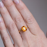 2.20CT EMERALD CUT MADAGASCAR SAPPHIRE, BICOLOR ORANGE AND YELLOW, 8.73X6.19X3.98MM