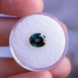 2.29CT OVAL SONGEAN SAPPHIRE, COLOR SHIFTING TEAL GREEN TO PURPLE, UNTREATED, 8.5X7X4.68MM