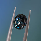 2.29CT OVAL SONGEAN SAPPHIRE, COLOR SHIFTING TEAL GREEN TO PURPLE, UNTREATED, 8.5X7X4.68MM