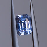 2.25CT EMERALD CUT MADAGASCAR SAPPHIRE, LIGHT PURPLE, 8X6.22X4.75MM