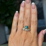 Mixed Shape Natural Diamond Cluster Ring in 18k Yellow Gold