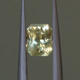 1.78CT MADAGASCAR RADIANT CUT SAPPHIRE, LIGHT YELLOW GREEN, 6.9X6X4MM