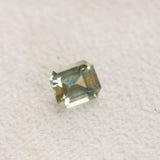 1.14CT EMERALD CUT MONTANA SAPPHIRE, LIGHT AQUA BLUE GREEN, 6.5X5.50X3.46MM