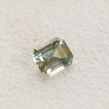 1.14CT EMERALD CUT MONTANA SAPPHIRE, LIGHT AQUA BLUE GREEN, 6.5X5.50X3.46MM