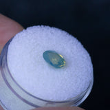 1.60CT OVAL MADAGASCAR SAPPHIRE, OPALESCENT MULTICOLOR GOLDEN SEAFOAM TEAL, 7.8X6.3X4MM