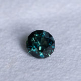 2.7CT FANCY ROUND AUSTRALIAN SAPPHIRE, DEEP PARTI GREEN YELLOW TEAL, UNTREATED, 7.8X5MM