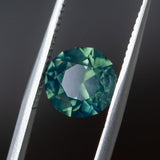 2.89CT FANCY ROUND AUSTRALIAN SAPPHIRE, DEEP PARTI GREEN YELLOW TEAL, UNTREATED, 8.1X6MM