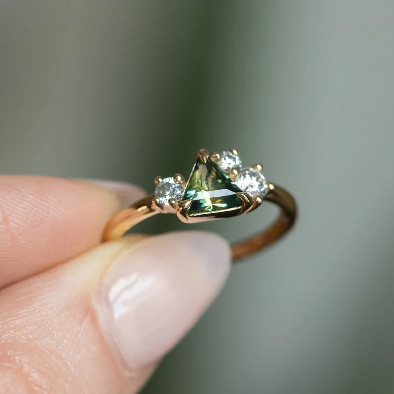 Mountainscape Diamond Cluster Ring - Low Profile Setting