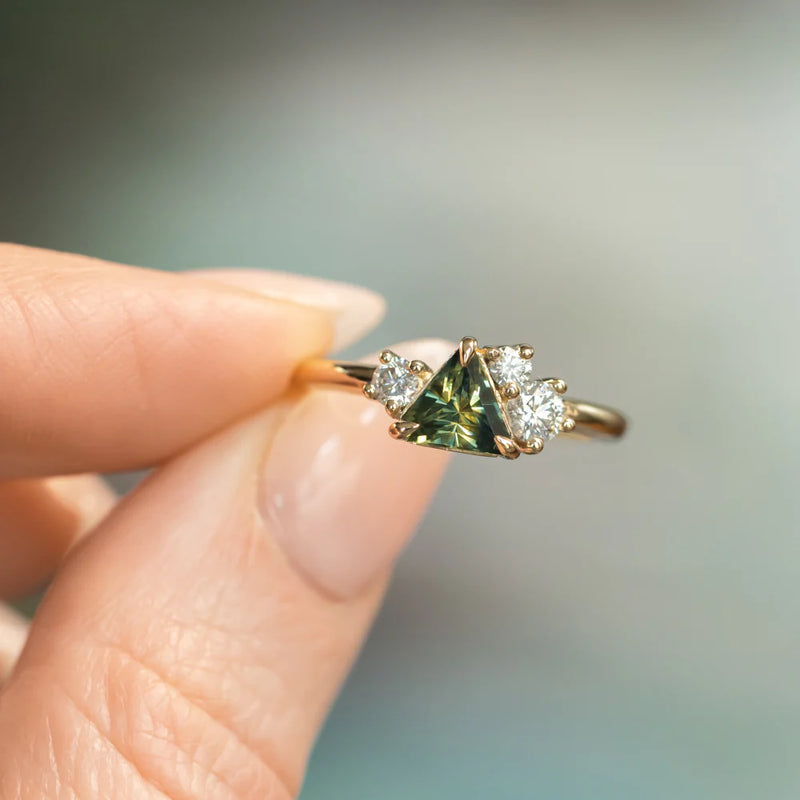 Mountainscape Diamond Cluster Ring - Low Profile Setting