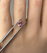 1.00CT FANCY ELONGATED CUSHION MONTANA SAPPHIRE, BI COLOR PINK AND RED, 6.8X5.2MM