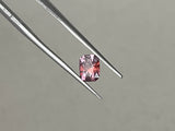 1.00CT FANCY ELONGATED CUSHION MONTANA SAPPHIRE, BI COLOR PINK AND RED, 6.8X5.2MM