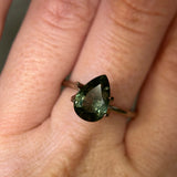 2.16CT AUSTRALIAN PEAR SAPPHIRE, COLOR SHIFTING GREEN TEAL TO GREY, 10X7MM, EARLY ACCESS