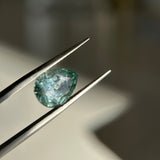 3.34CT PEAR MONTANA SAPPHIRE, AQUA TEAL, UNTREATED, 10.50X8.37X5.27MM