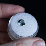 1.32CT ROUND BRILLIANT SRI LANKAN SAPPHIRE, SILVERY GREY, 7.36X4.63MM, UNHEATED EARLY ACCESS