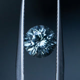 1.32CT ROUND BRILLIANT SRI LANKAN SAPPHIRE, SILVERY GREY, 7.36X4.63MM, UNHEATED EARLY ACCESS