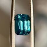 2.53CT ELONGATED CUSHION MADAGASCAR SAPPHIRE, MEDIUM TEAL GREEN, 8.20X6.21X4.75MM, UNTREATED, EARLY ACCESS