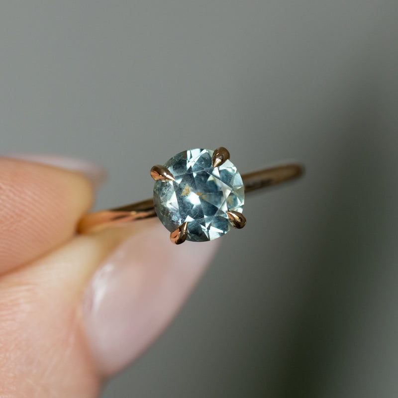 1.93ct Untreated and Earthy Montana Sapphire Classic 4 Prong Solitaire in 14k Yellow Gold