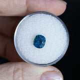 1.61CT PRECISION CUT ELONGATED FANCY CUSHION MONTANA SAPPHIRE, VIBRANT ROYAL BLUE, 7X6X4.2MM