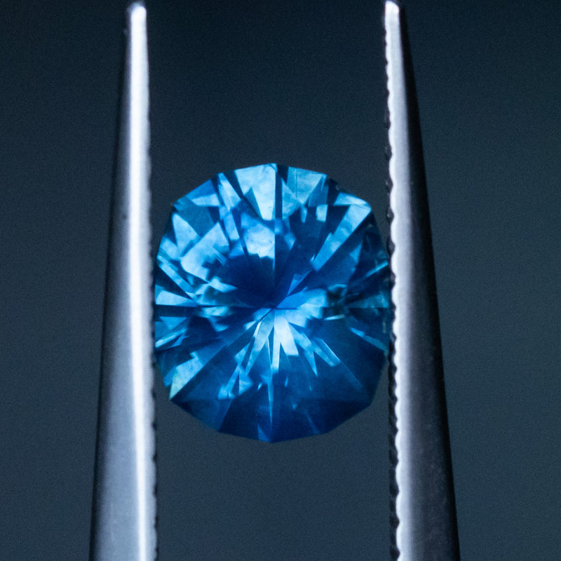 1.61CT PRECISION CUT ELONGATED FANCY CUSHION MONTANA SAPPHIRE, VIBRANT ROYAL BLUE, 7X6X4.2MM