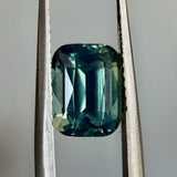 2.53CT ELONGATED CUSHION MADAGASCAR SAPPHIRE, MEDIUM TEAL GREEN, 8.20X6.21X4.75MM, UNTREATED, EARLY ACCESS