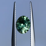 1.41CT AUSTRALIAN  OVAL SAPPHIRE, PARTI GREEN YELLOW BLUE, 7.42X6.01X4.22MM