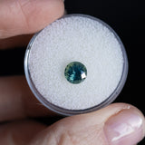 1.40CT ROUND MADAGASCAR SAPPHIRE, SILKY TEAL, 6.53X4.47MM