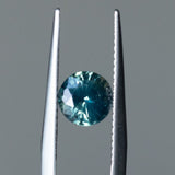 1.40CT ROUND MADAGASCAR SAPPHIRE, SILKY TEAL, 6.53X4.47MM