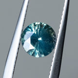 1.40CT ROUND MADAGASCAR SAPPHIRE, SILKY TEAL, 6.53X4.47MM