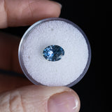 2.05CT TANZANIAN OVAL SAPPHIRE, PERIWINKLE BLUE AND PURPLE COLOR SHIFTING, 8.89X6.62X4.59MM, UNTREATED