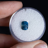 1.69CT ELONGATED FANCY CUSHION MONTANA SAPPHIRE, ROYAL OCEAN BLUE, 7.36X5.78X4.78MM