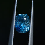 1.69CT ELONGATED FANCY CUSHION MONTANA SAPPHIRE, ROYAL OCEAN BLUE, 7.36X5.78X4.78MM