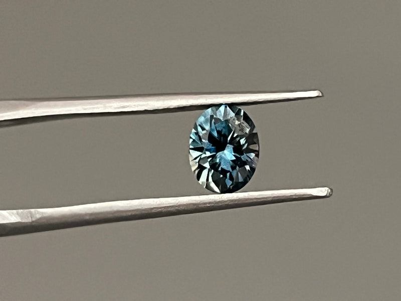 1.14CT OVAL PRECISION CUT MONTANA SAPPHIRE, TEAL BLUE GREEN, 6.6X5.3MM