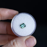 1.02CT EMERALD CUT AUSTRALIAN SAPPHIRE, MEDIUM TEAL GREEN, 6.03X4.78X3.53MM EARLY ACCESS