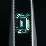 1.02CT EMERALD CUT AUSTRALIAN SAPPHIRE, MEDIUM TEAL GREEN, 6.03X4.78X3.53MM EARLY ACCESS