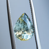 3.17CT MADAGASCAR PEAR SAPPHIRE, PARTI MINT GREEN YELLOW, 10.71X7.76X5.39MM EARLY ACCESS