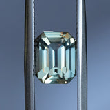 2.60CT EMERALD CUT MADAGASCAR SAPPHIRE, COLOR SHIFTING CHAMPAGNE TO MINT GREEN GREY, 8.22X6.57X4.83MM EARLY ACCESS