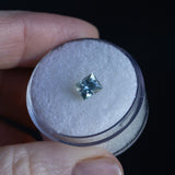 1.08CT PRINCESS CUT MONTANA SAPPHIRE, LIGHT BLUE, 5.57X4.66MM, UNTREATED EARLY ACCESS