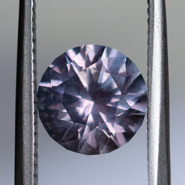 2.40CT ROUND PRECISION CUT MONTANA SAPPHIRE, MAUVE PURPLE-PINK, 8X5.5MM UNTREATED EARLY ACCESS