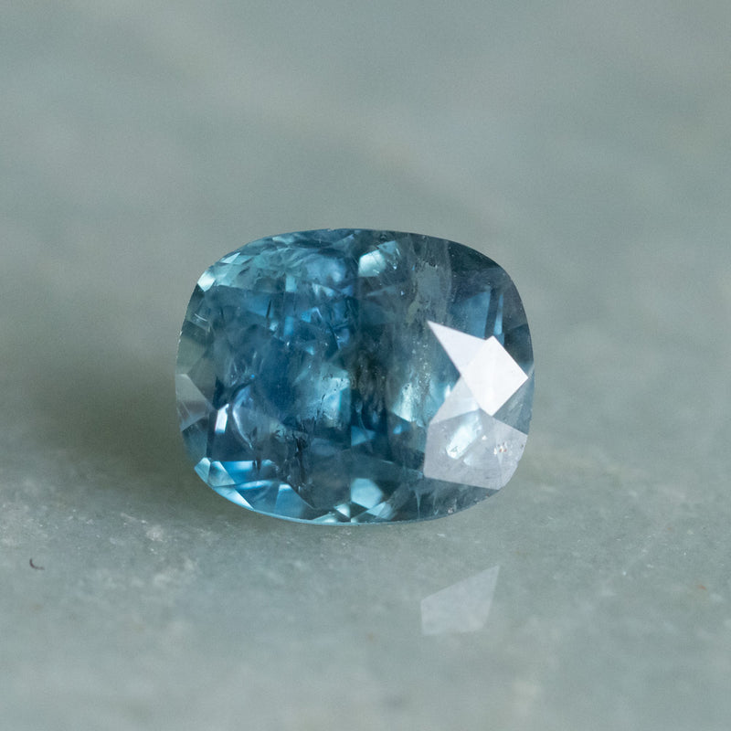 1.94CT ELONGATED CUSHION MONTANA SAPPHIRE, OCEAN BLUE TEAL, 7.62X6.32X4.84MM, UNTREATED, EARLY ACCESS