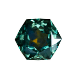 1.53ct Hexagon Montana Sapphire, Teal Yellow Green, 6.8x6.8x3.1mm
