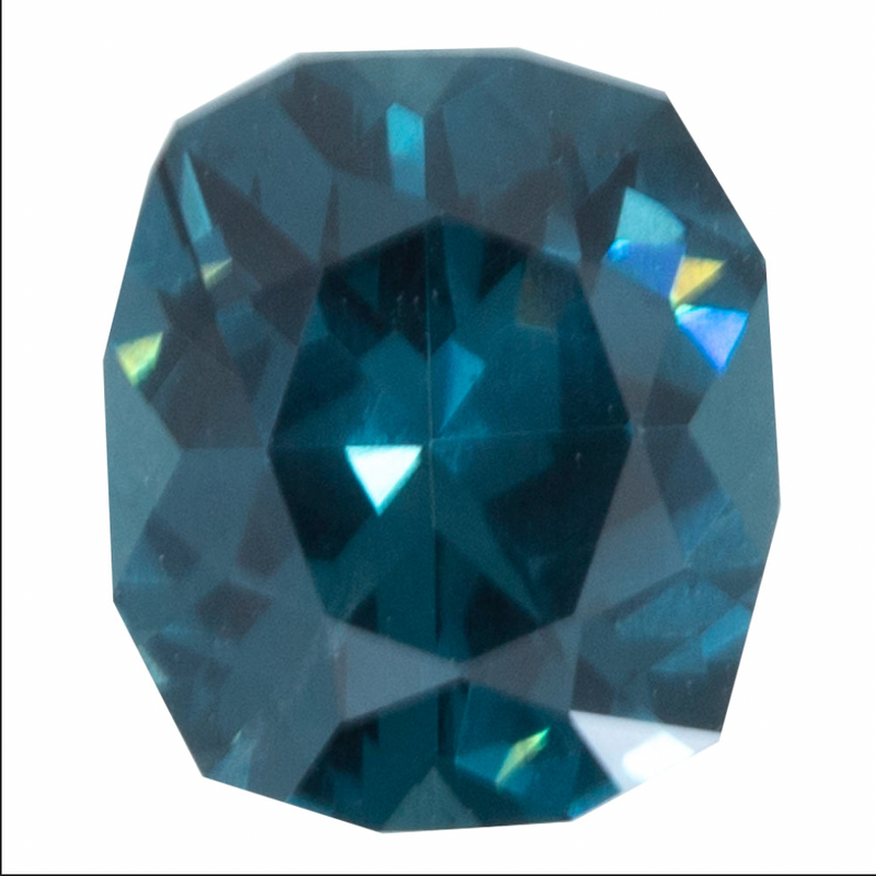 FINE JEWELRY Mens Diamond Accent Genuine Blue Spinel 14K Gold